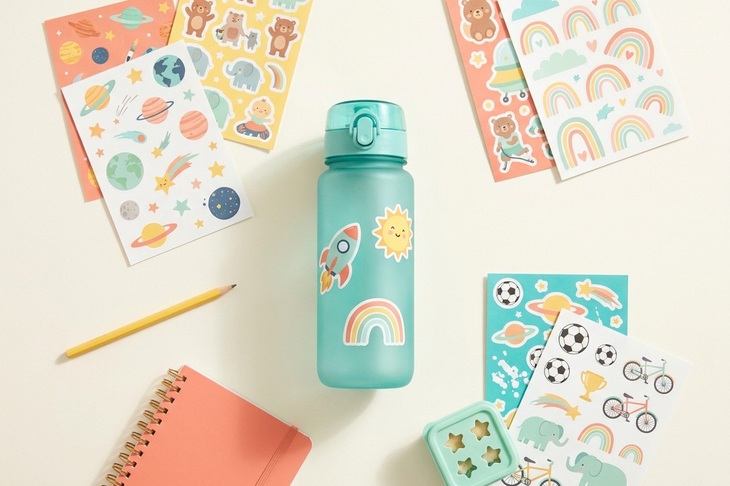 Colorful kids stickers